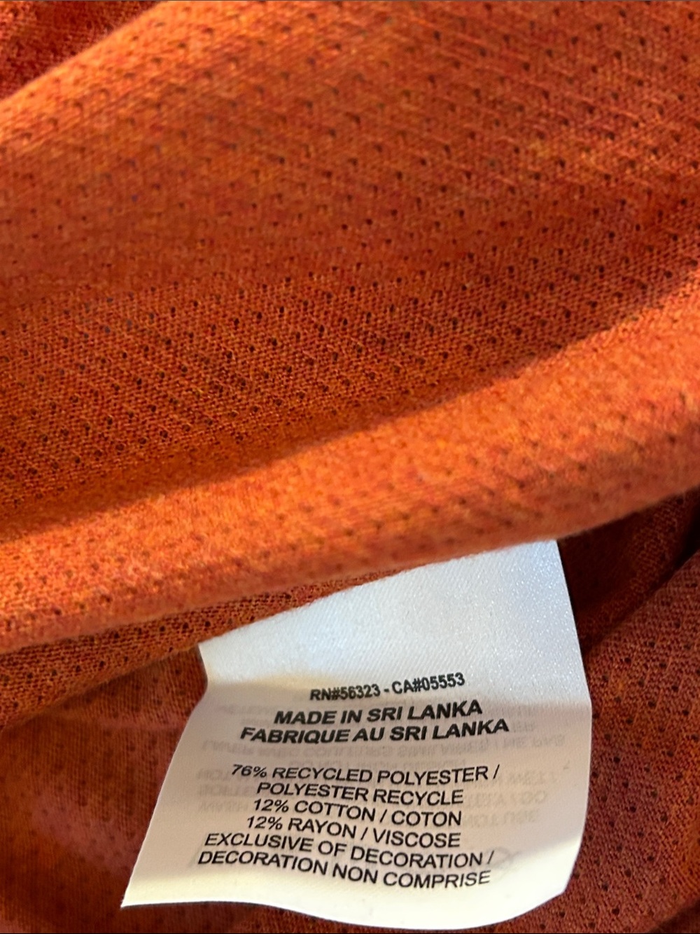 Nike Men’s Short-Sleeve Crew Tee in Burnt Orange with Black Swoosh - Picture 4 of 9